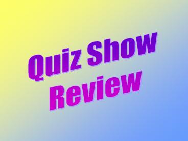 Quiz Show