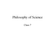 Philosophy of Science