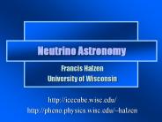 Neutrino Astronomy