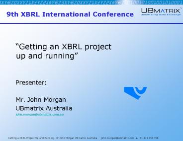 9th XBRL International Conference