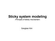 Sticky system modeling -Principle of sticky mechanism-