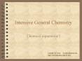 Intensive General Chemistry PowerPoint PPT Presentation