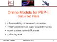 Online Models for PEP-II PowerPoint PPT Presentation