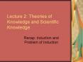 Lecture 2: Theories of Knowledge and Scientific Knowledge PowerPoint PPT Presentation