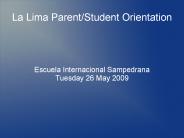 La Lima ParentStudent Orientation
