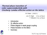 Thermal phase transition of