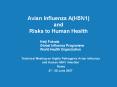 Avian Influenza A(H5N1) and Risks to Human Health PowerPoint PPT Presentation
