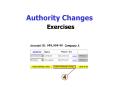 Authority Changes Exercises PowerPoint PPT Presentation