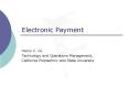 Electronic Payment PowerPoint PPT Presentation