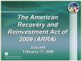 The American Recovery and Reinvestment Act of 2009 (ARRA) PowerPoint PPT Presentation