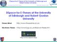 DSpace for E-Theses at the University of Edinburgh and Robert Gordon University PowerPoint PPT Presentation