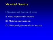 Microbial Genetics