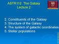 2. Constituents of the Galaxy PowerPoint PPT Presentation