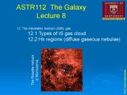 12' The interstellar medium ISM: gas