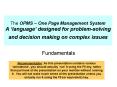 The OPMS One Page Management System A language designed for problemsolving and decision making on co PowerPoint PPT Presentation