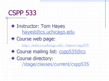 CSPP 533