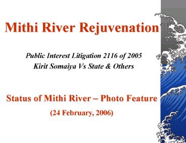 Mithi River Rejuvenation