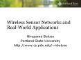 Wireless Sensor Networks and Real-World Applications PowerPoint PPT Presentation