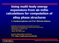 Using multi-body energy expansions from ab-initio calculations for computation of alloy phase structures PowerPoint PPT Presentation