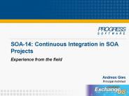 SOA-14: Continuous Integration in SOA Projects