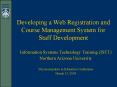 Developing a Web Registration and Course Management System for Staff Development PowerPoint PPT Presentation