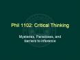 Phil 1102: Critical Thinking PowerPoint PPT Presentation