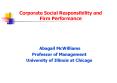 Corporate Social Responsibility and Firm Performance PowerPoint PPT Presentation