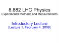 LHC%20Physics,%20Experimental%20Methods%20and%20Measurements PowerPoint PPT Presentation