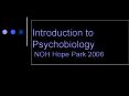 Introduction to Psychobiology NOH Hope Park 2006 PowerPoint PPT Presentation