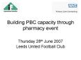 Building PBC capacity through pharmacy event PowerPoint PPT Presentation
