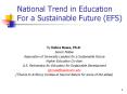 National Trend in Education For a Sustainable Future EFS PowerPoint PPT Presentation