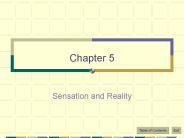 Sensation and Reality