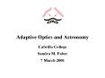 Adaptive Optics and Astronomy PowerPoint PPT Presentation