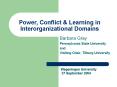 Power, Conflict PowerPoint PPT Presentation