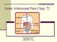 Acute Abdominal Pain Chap' 72 PowerPoint PPT Presentation