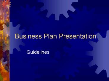 Business Plan Presentation