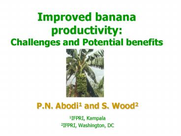 Improved banana productivity: Challenges and Potential benefits