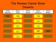 The Review Game Show Deserts PowerPoint PPT Presentation