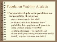 Population Viability Analysis