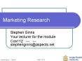 Marketing Research PowerPoint PPT Presentation