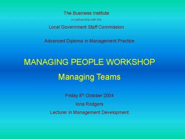 The Business Institute