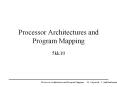 Processor Architectures and Program Mapping PowerPoint PPT Presentation