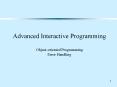 Advanced Interactive Programming Objectoriented Programming Error Handling PowerPoint PPT Presentation