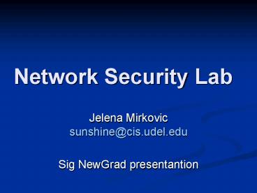 Network Security Lab