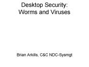 Desktop Security: Worms and Viruses