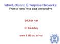 Introduction to Enterprise Networks: From a  PowerPoint PPT Presentation