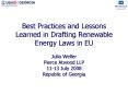 Best Practices and Lessons Learned in Drafting Renewable Energy Laws in EU PowerPoint PPT Presentation