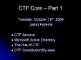 CTF Core Part 1 PowerPoint PPT Presentation