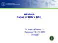 Windows Future of DOEs R PowerPoint PPT Presentation
