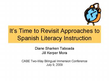 Its Time to Revisit Approaches to Spanish Literacy Instruction
